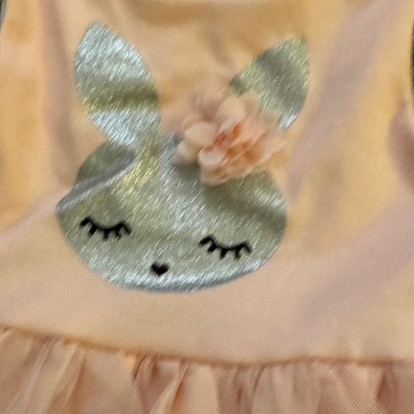 Lilt Peach and Silver Bunny Dress - Picture 2 of 3
